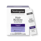 Neutrogena Hair Restore Pro-Collagen stick pack closeup para uso diario en bebidas