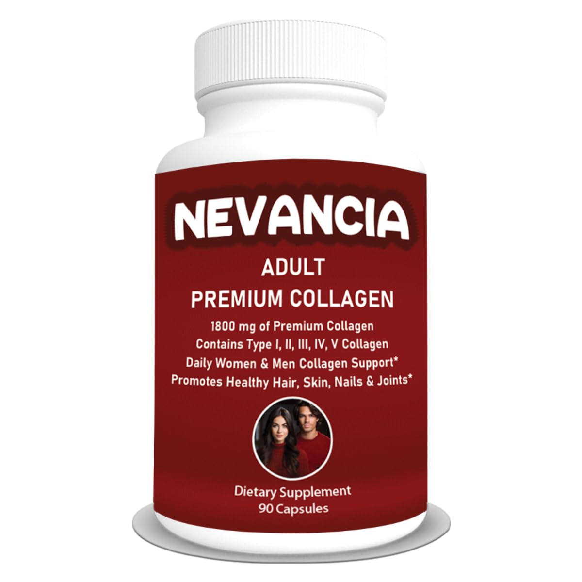 Nevancia Colágeno: bote de cápsulas para una ingesta diaria conveniente.