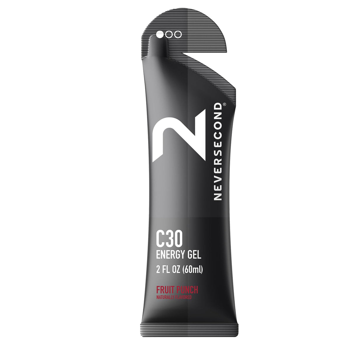 Neversecond C30 Energy Gel sabor Fruta Punch, envase compacto para entrenamientos