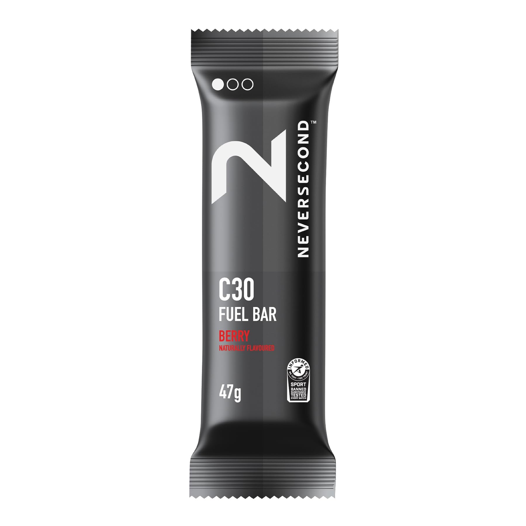 NeverSecond C30 Fuel Bar sabor frambuesa: energía rápida para entrenamientos intensos.