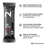 NeverSecond C30 Fuel Bar sabor frambuesa: ideal para ciclismo durante rutas largas.