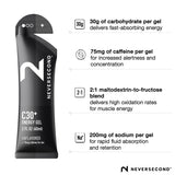 Neversecond C30+ gel energetico sin sabor opción neutra para entrenamiento prolongado