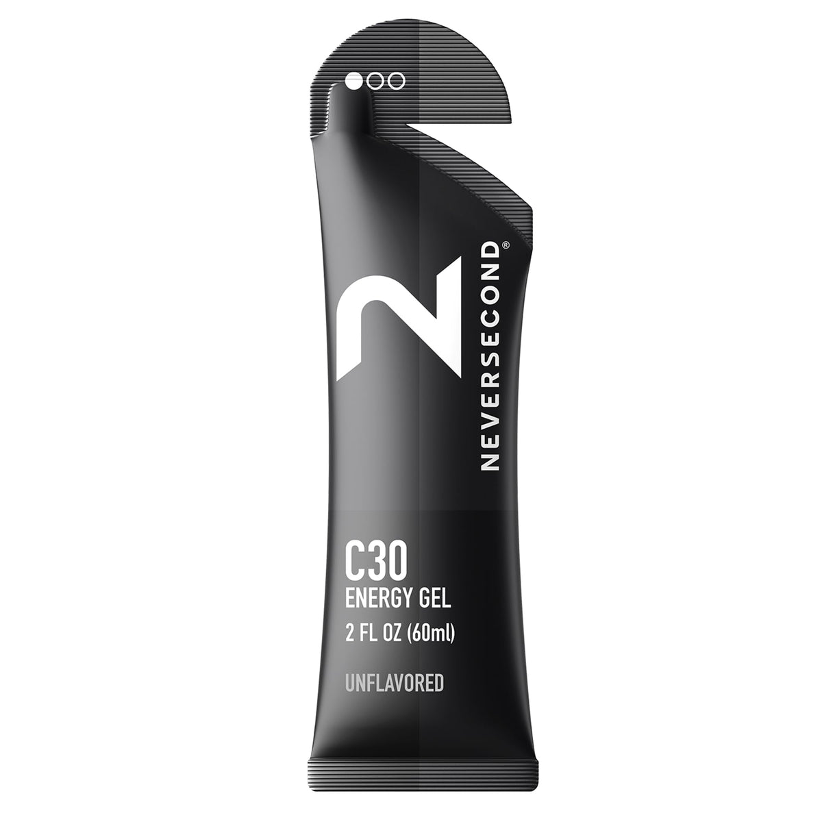 NeverSecond C30 Gel sin sabor, empaque de 12, práctico durante entrenamientos largos.