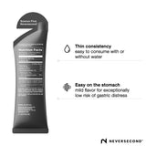 NeverSecond C30 Gel sin sabor, contiene sodio para mejorar hidratación rápida.