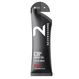 Neversecond C30+ gel energético sabor baya, empaque práctico para entrenamientos.