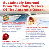 NEVISS Aceite Krill Antártico etiqueta clara: calidad certificada y fuente sostenible.