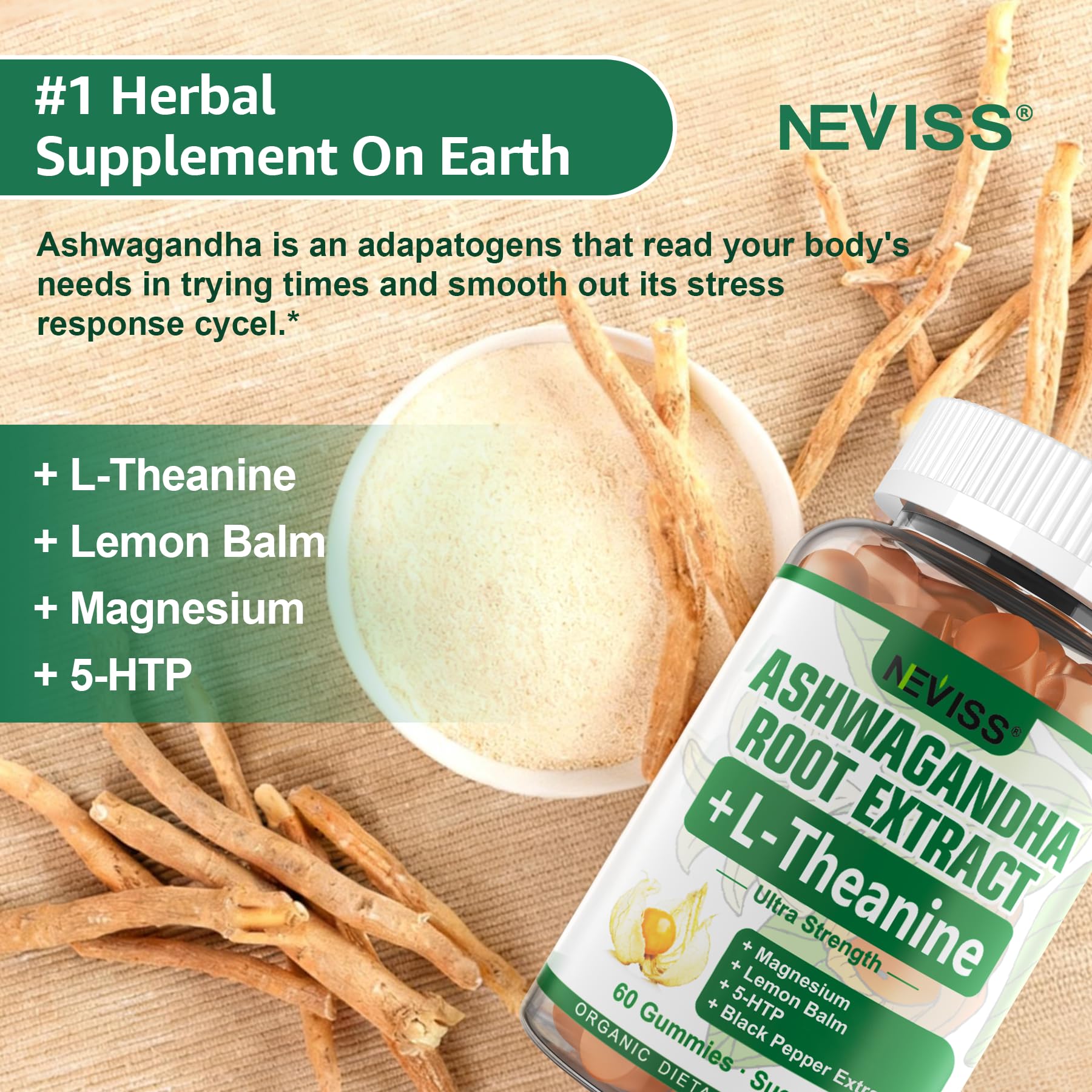 NEVISS con 5-HTP y limón para descanso nocturno suave