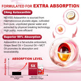 NEVISS Astaxantina 24 mg con aceite de semilla de uva como vehículo