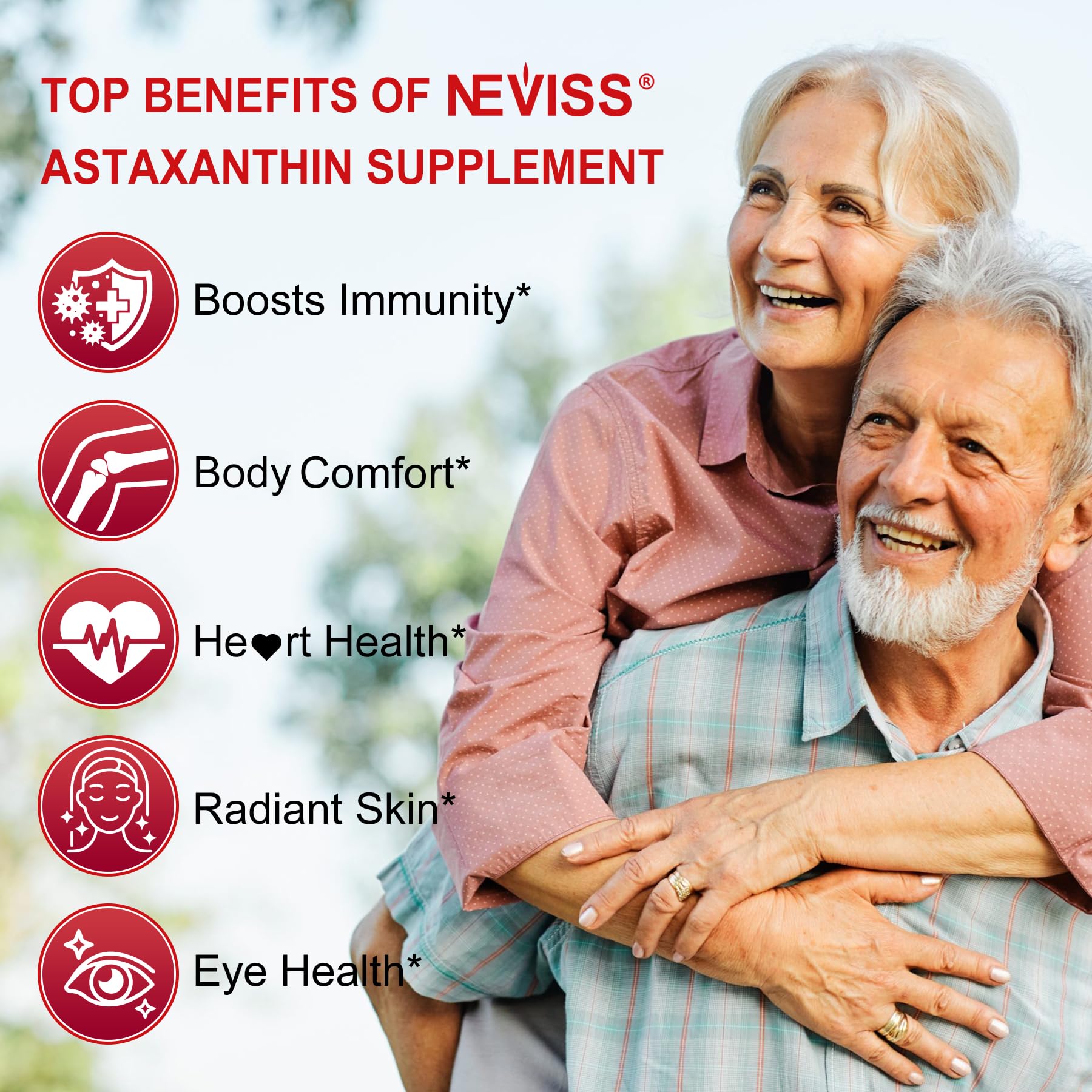 NEVISS Astaxantina protege piel y ojos con 24 mg