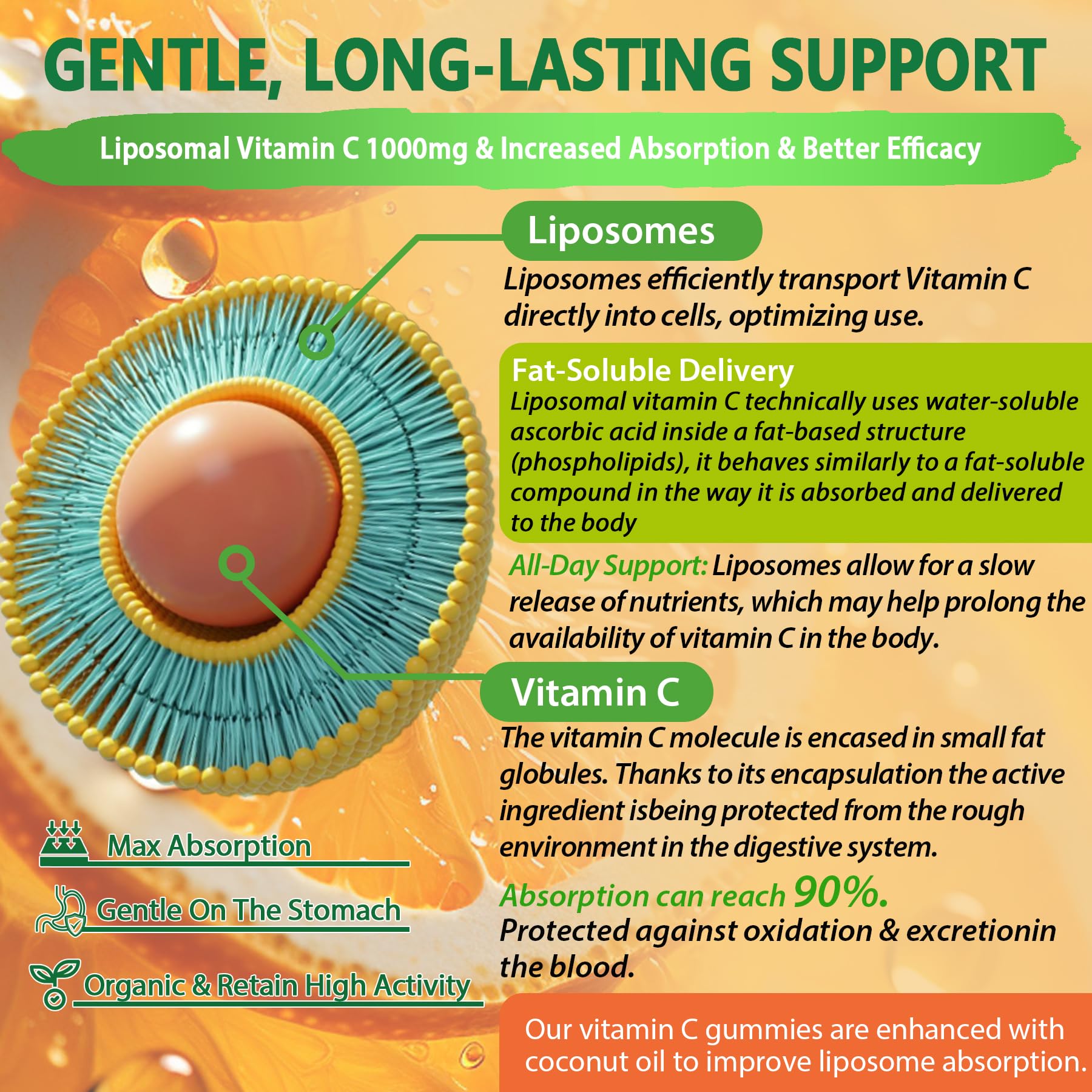 NEVISS Botella Vitamina C liposomal, primer plano.