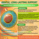 NEVISS Botella Vitamina C liposomal, primer plano.