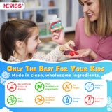 NEVISS gomitas para niños, enfoque dos paquetes, ahorro y conveniencia familiar.