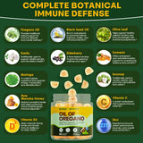 NEVISS gominolas de aceite de orégano con núcleo líquido para absorción rápida.