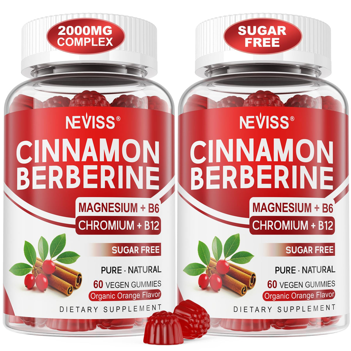 NEVISS gominolas berberina canela Ceilán en envase 120ct para uso diario