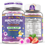 NEVISS gominola magnesio-calcio con relleno sabor fresa, foco en el interior