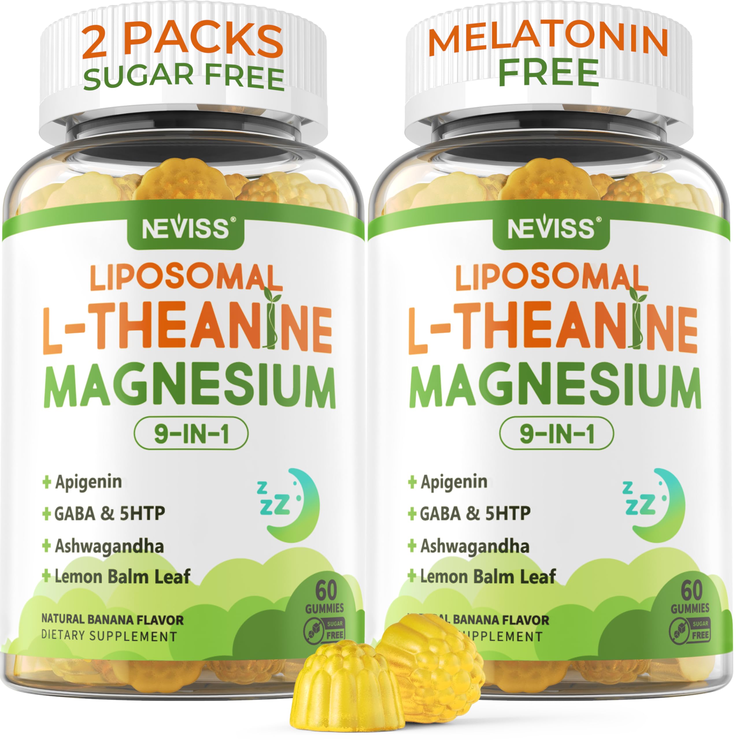 NEVISS Liposomal L-Theanine: gomitas para relajación rápida y natural