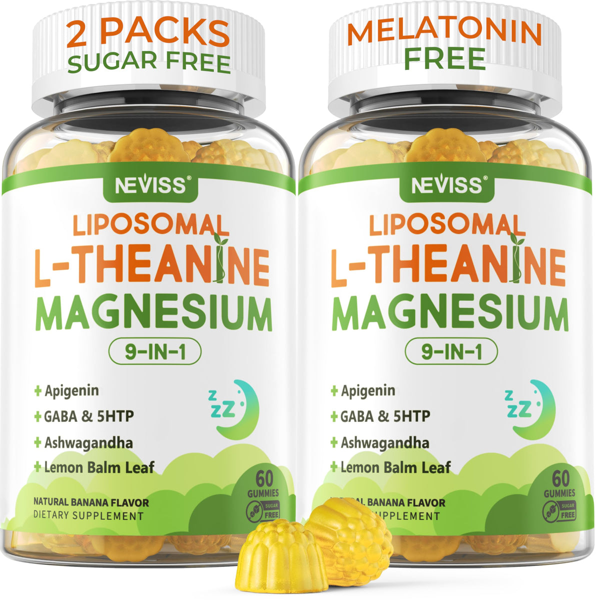 NEVISS Liposomal L-Theanine: gomitas para relajación rápida y natural
