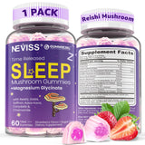 NEVISS Reishi gomitas en bote para relajación nocturna y sueño profundo