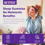 NEVISS gomitas sin melatonina para viajeros y turnos nocturnos