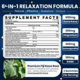 NEVISS Kava Kava Gummies etiqueta legible para uso diurno.