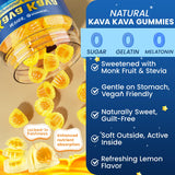 NEVISS Kava Kava Gummies ingredientes clave para equilibrio emocional.