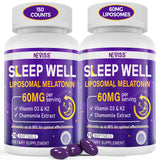 NEVISS Melatonina 60mg - botella: favorece un descanso tranquilo.