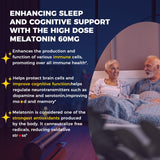 NEVISS Melatonina 60mg - dosis nocturna: uso suave antes de dormir.