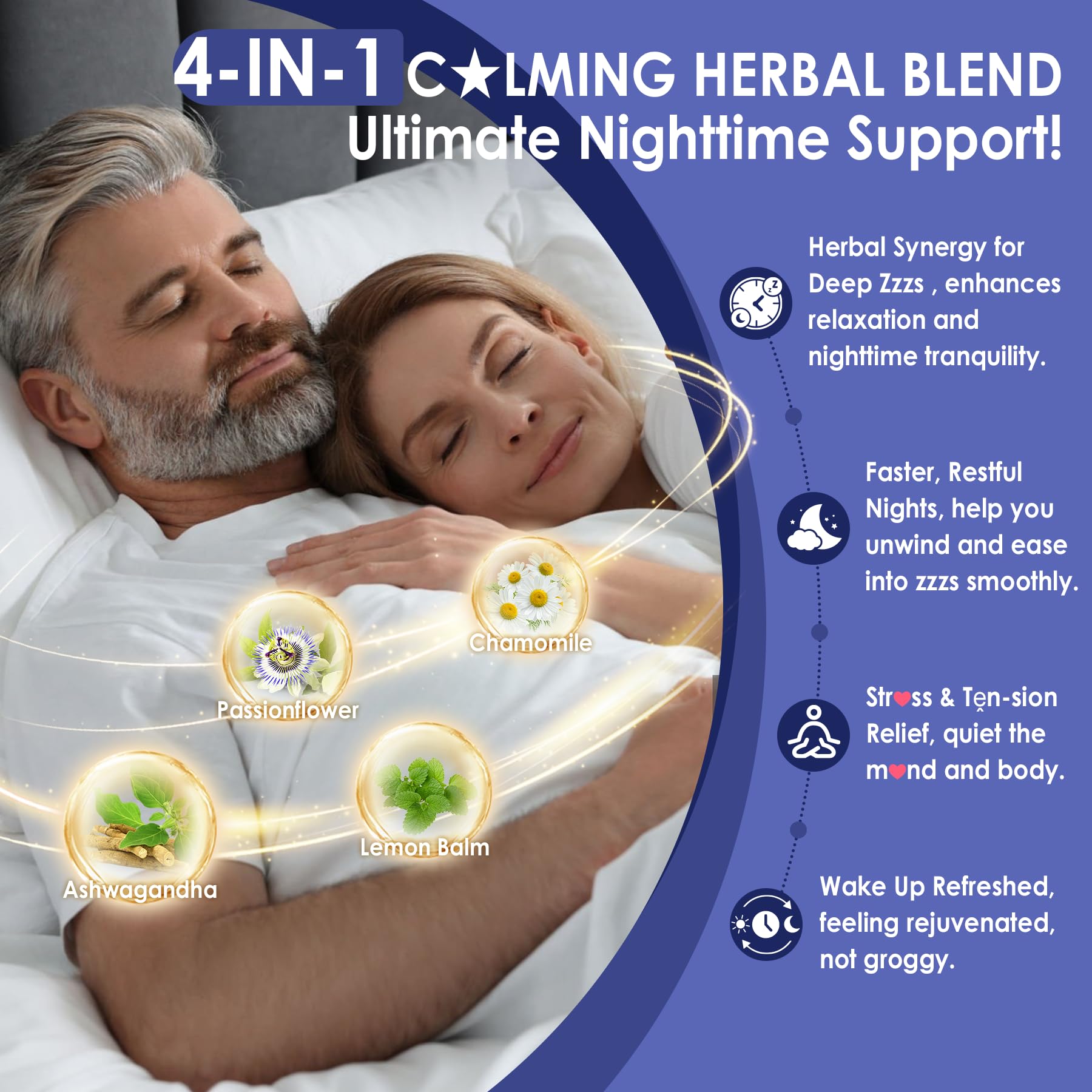 NEVISS Melatonina con ashwagandha y melisa para calma emocional.