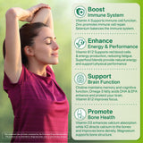 NEVISS omega vegetal: DHA y EPA basados en plantas.
