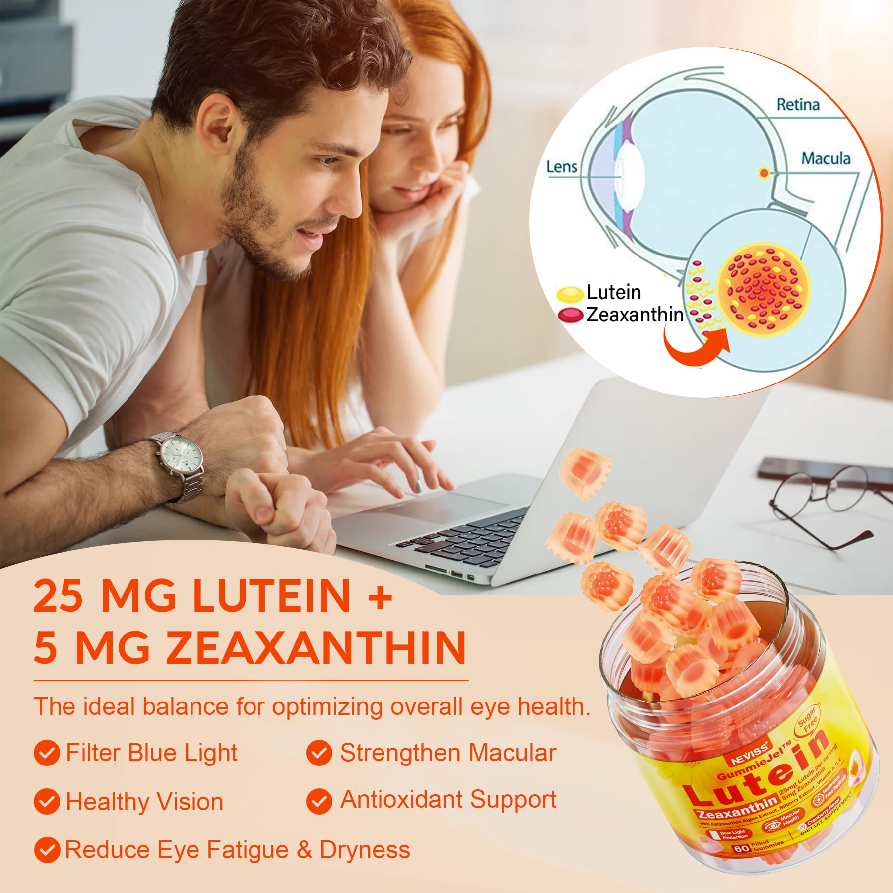 NEVISS relación 5:1 luteína-zeaxantina para una dosis equilibrada