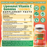NEVISS Vitamina C liposomal gomitas, etiqueta del envase, liberación avanzada.