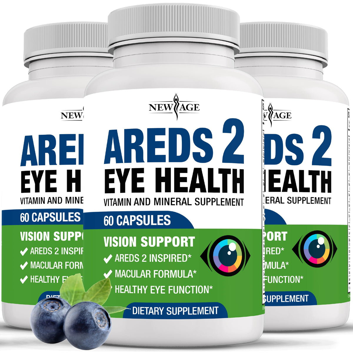 NEW AGE AREDS 2: cápsulas de visión en caja para uso diario