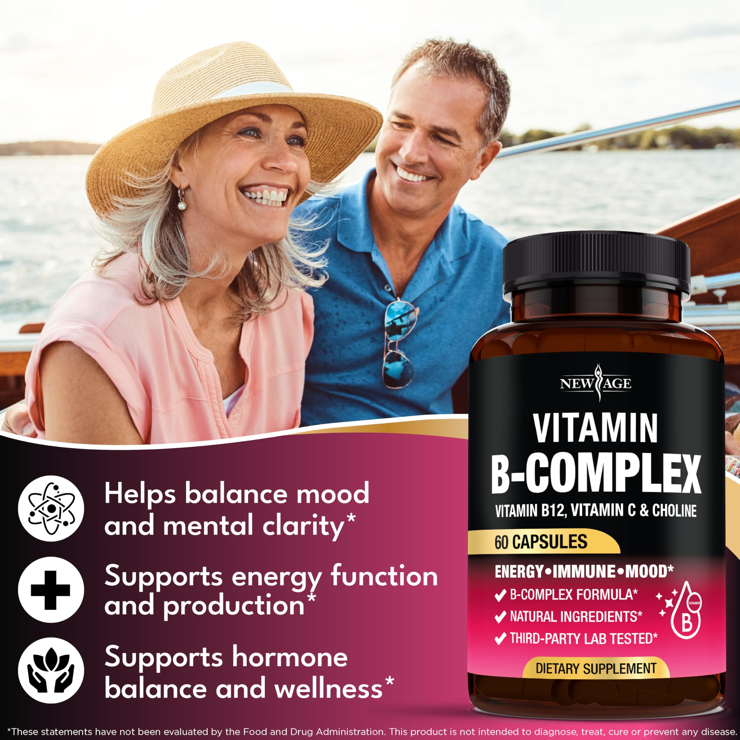 New Age B-Complex cuidado del corazón y metabolismo saludable.