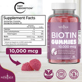 Gomitas NEW AGE Biotina, primer plano bayas, sabor natural diario.