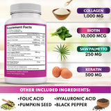 NEW AGE cápsulas biotina-keratina-saw-palmetto para fortalecer cabello.