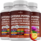 NEW AGE Cayenne: bote de cápsulas de pimienta para uso diario.