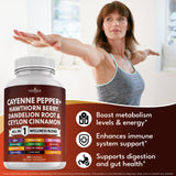 NEW AGE Cayenne: raíz de diente de león en cápsulas para detox suave.
