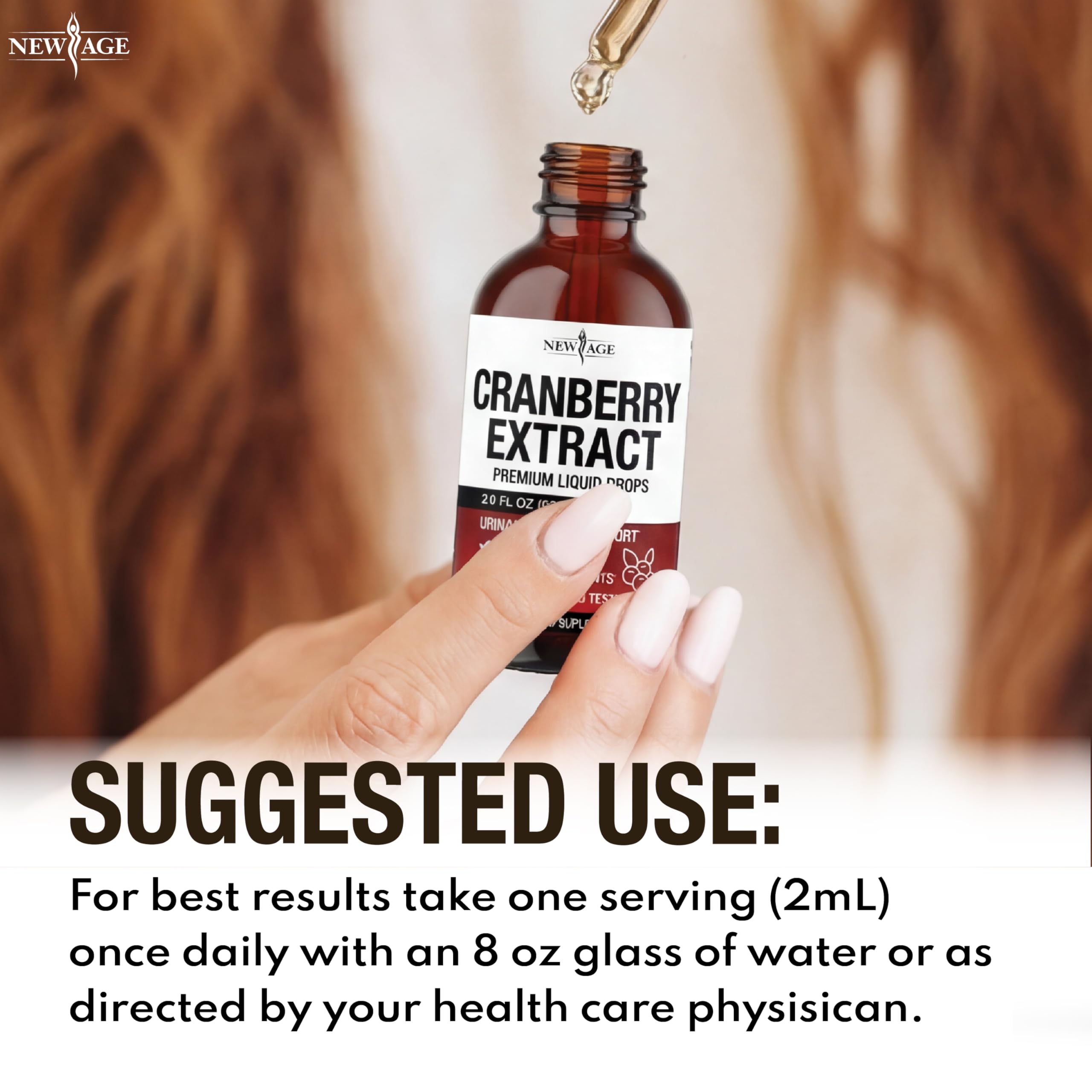 New Age Cranberry Drops ingredientes veganos, sin OGM ni alcohol