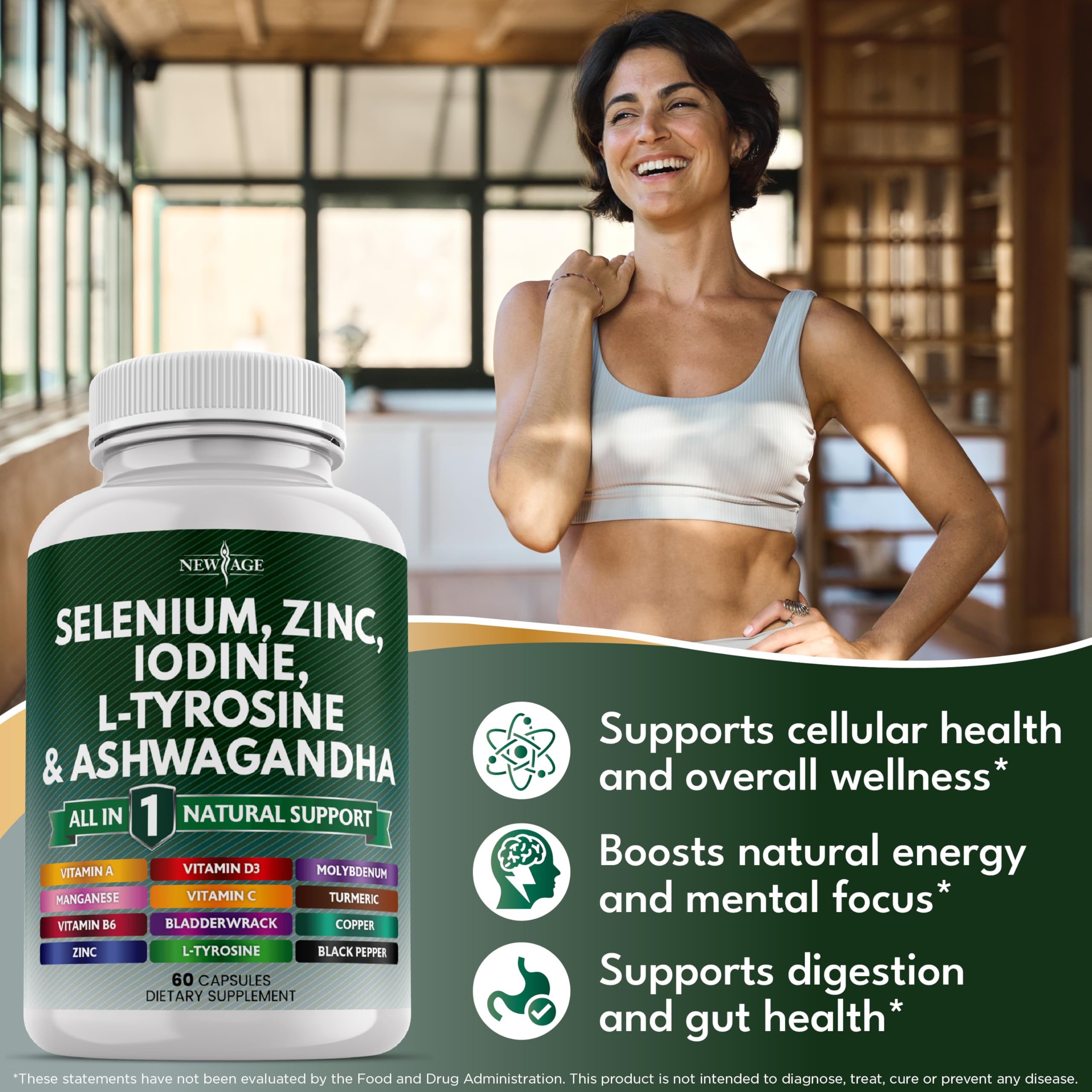 NEW AGE curcuma-algas-pardas-capsulas: apoyo vegetal para bienestar general.