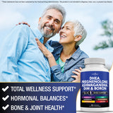 NEW AGE DHEA fórmula vegana con calcio, magnesio y zinc para uso diario.