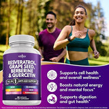 NEW AGE Extracto semilla uva cápsulas, antioxidante natural