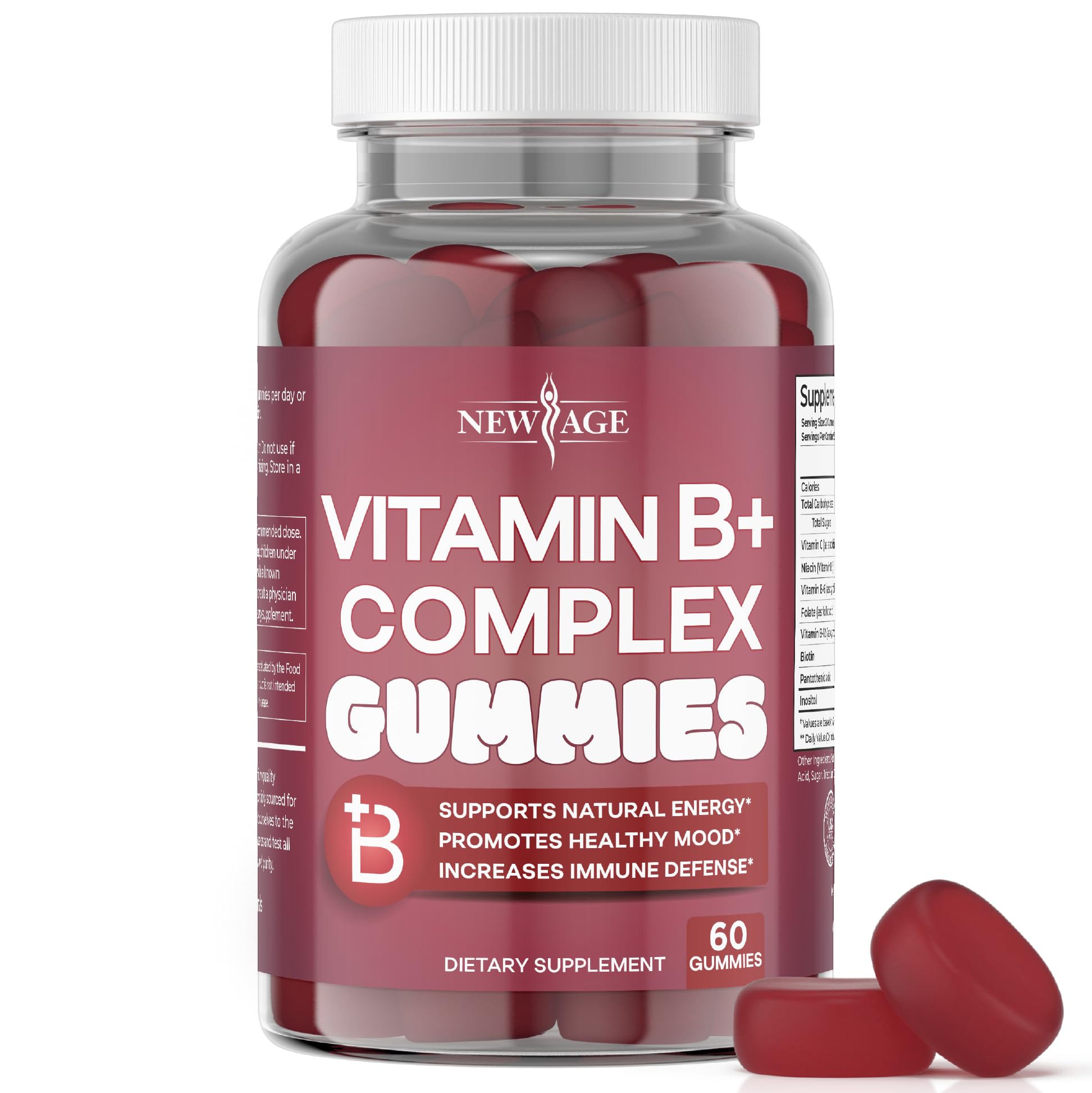 NEW AGE gominolas B-complex en bote para energía diaria