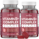 NEW AGE Gomitas Complejo B, botella, sabor afrutado y soporte diario al metabolismo.