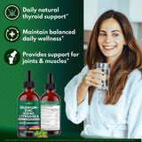 NEW AGE gotas de apoyo tiroideo, etiqueta clara con ingredientes.