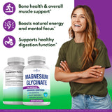NEW AGE magnesio glicinato 500 mg cápsulas veganas para uso diario