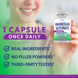 NEW AGE magnesio glicinato 500 mg etiqueta clara con información