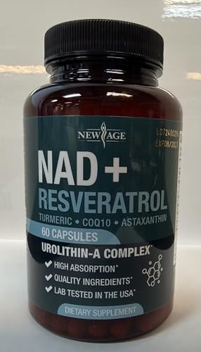 NEW AGE NAD+ etiqueta frontal: información clara y confianza en pureza.
