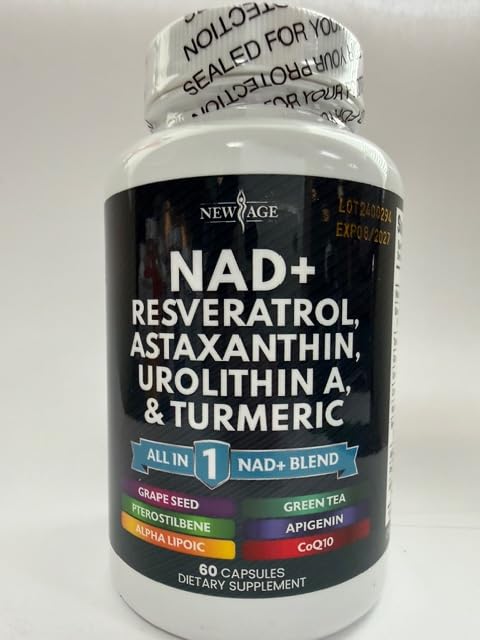New Age NAD+, mezcla antioxidantes destacada para apoyo diario de defensa celular.