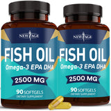 NEW AGE Omega 3: botella de capsulas para apoyo diario de salud