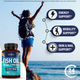 NEW AGE Omega 3: pack de dos botellas para suministro de 90 dias